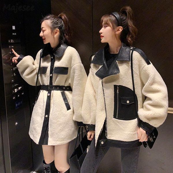 women's wool & blends women autumn warm loose design casual college outwear elegant lady harajuku korean style chic all-match patchwork, Black
women's wool & blends women autumn warm loose design casual college outwear elegant lady harajuku korean style chic all-match patchwork, Black