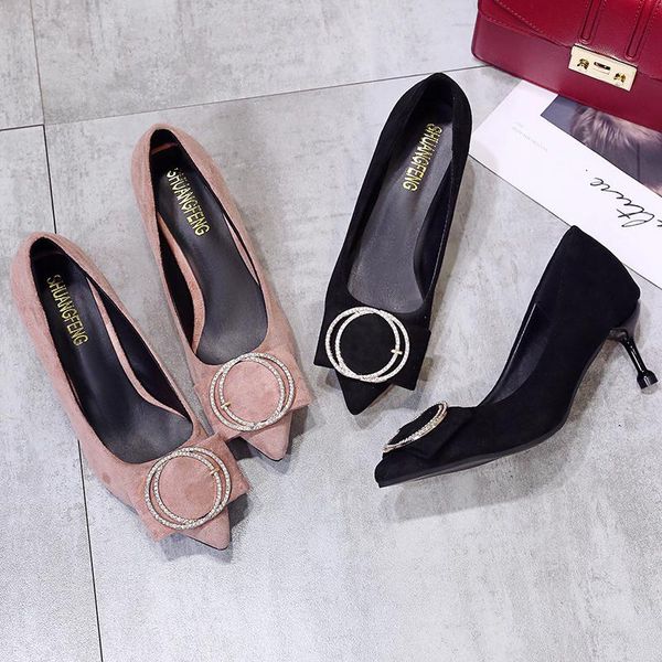 dress shoes fashion women wild simple office high (5cm-8cm) rhinestones decoration high-quality high-heeled fenty beauty w32-30, Black
dress shoes fashion women wild simple office high (5cm-8cm) rhinestones decoration high-quality high-heeled fenty beauty w32-30, Black