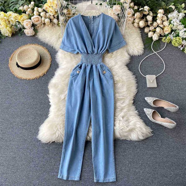 women's jumpsuits & rompers mujeres slido cuello en v de manga larga cintura elstica con botn bolsillos denim casual jean mon hraj, Black;white
women's jumpsuits & rompers mujeres slido cuello en v de manga larga cintura elstica con botn bolsillos denim casual jean mon hraj, Black;white