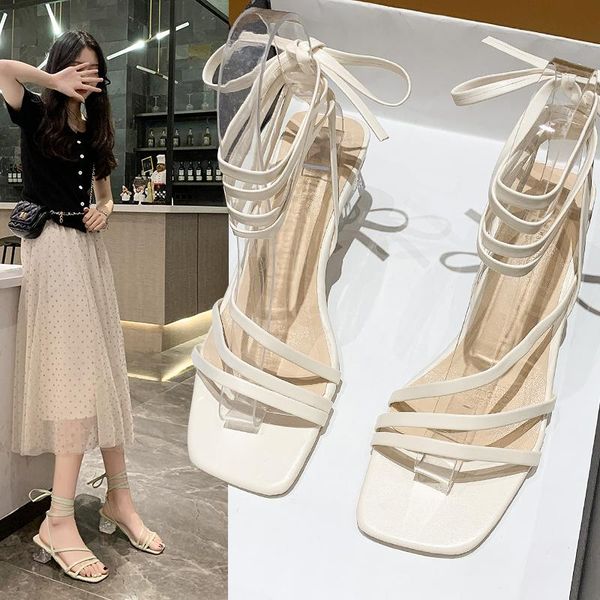 sandals 2021 summer women's narrow band combination square head high heel size 5-7.5, Black
sandals 2021 summer women's narrow band combination square head high heel size 5-7.5, Black