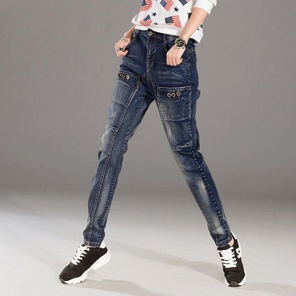 women's jeans autumn harem loose women embroidery korean female denim pants solid drop baggy high waist trousers girl, Blue
women's jeans autumn harem loose women embroidery korean female denim pants solid drop baggy high waist trousers girl, Blue