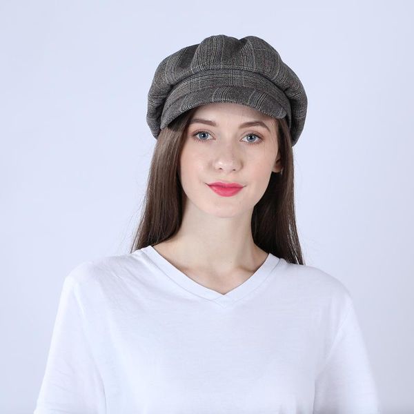 berets trendy casual british retro dome beret woman warm octagonal hat autumn and winter woolen military classic, Blue;gray
berets trendy casual british retro dome beret woman warm octagonal hat autumn and winter woolen military classic, Blue;gray
