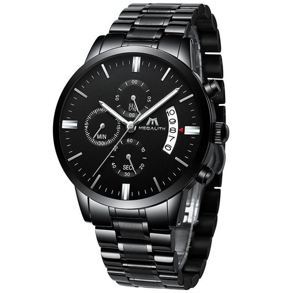 sports chronogra watch men waterproof date calendar for black stainless steel strap wrist reloj hombre wristwatches, Slivery;brown
sports chronogra watch men waterproof date calendar for black stainless steel strap wrist reloj hombre wristwatches, Slivery;brown