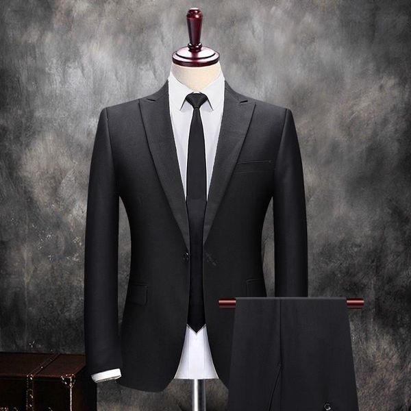 men's suit high-quality slim two-piece (coat + pants) business formal wedding banquet dress suits & blazers, White;black
men's suit high-quality slim two-piece (coat + pants) business formal wedding banquet dress suits & blazers, White;black