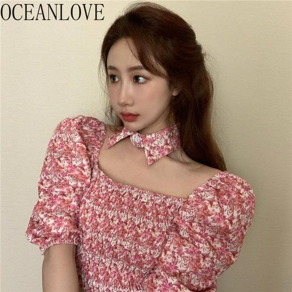 women's blouses & shirts oceanlove short women print fashion club blusas mujer korean style puff sleeve 2021 summer 17103, White
women's blouses & shirts oceanlove short women print fashion club blusas mujer korean style puff sleeve 2021 summer 17103, White