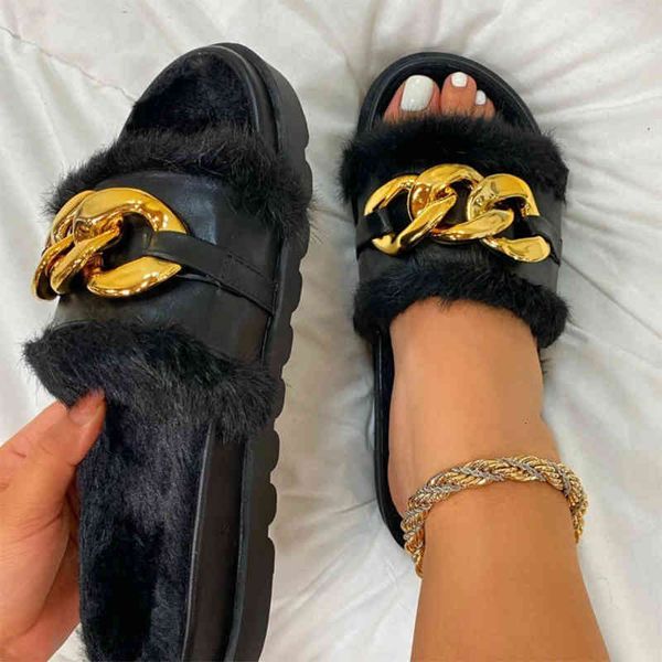 slippers women's plush woman comfort middle heel ladies fashion platform sandals shoes fluffy warm chain indoor wfju, Black
slippers women's plush woman comfort middle heel ladies fashion platform sandals shoes fluffy warm chain indoor wfju, Black