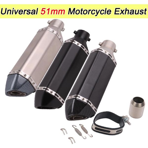 motorcycle exhaust system 51mm universal muffler pipe with db killer escape moto for cb650f cb1000r cbr250r er6n sv650 crf 230 z800 r1
motorcycle exhaust system 51mm universal muffler pipe with db killer escape moto for cb650f cb1000r cbr250r er6n sv650 crf 230 z800 r1