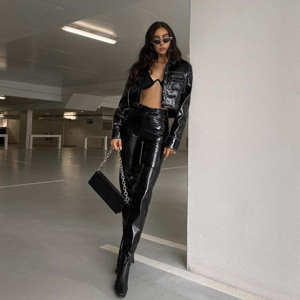 women's jackets autumn winter black pu leahter vintage coat streetwear outfits outwear for women casual leather biker jacket, Black;brown
women's jackets autumn winter black pu leahter vintage coat streetwear outfits outwear for women casual leather biker jacket, Black;brown