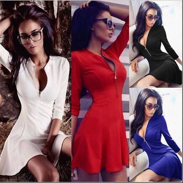 spring women dress autumn fashion bust zippers solid pleated v neck ladies dresses evening party bodycon mini vestidos, Black;gray
spring women dress autumn fashion bust zippers solid pleated v neck ladies dresses evening party bodycon mini vestidos, Black;gray