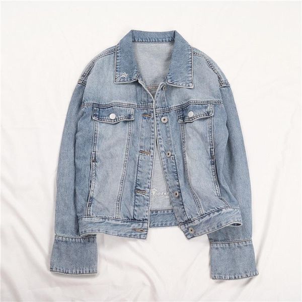 women's jackets letter embroidery denim jacket coat women vintage outerwear chaqueta mujer spring korean fashion loose short jeans fema, Black;brown
women's jackets letter embroidery denim jacket coat women vintage outerwear chaqueta mujer spring korean fashion loose short jeans fema, Black;brown