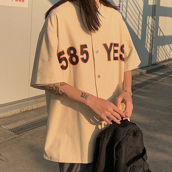 women's blouses & shirts short sleeve shirt men's baseball uniform summer oversize loose japanese classic printed digital fashion, White
women's blouses & shirts short sleeve shirt men's baseball uniform summer oversize loose japanese classic printed digital fashion, White