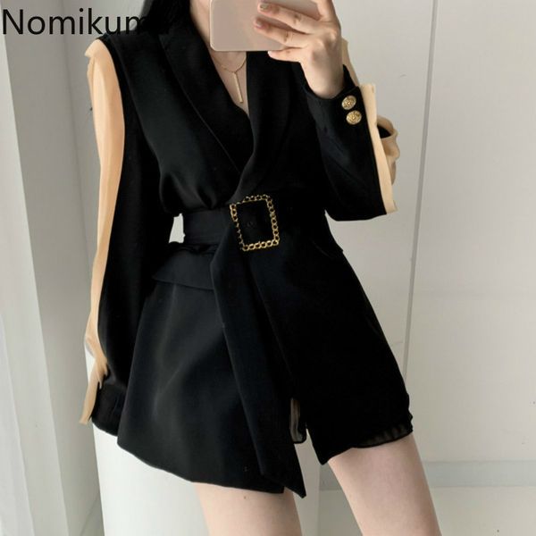 nomikuma korean notched collar hit color patchwork women dress long sleeve belt slim waist dresses elegant office vestidos 6c171 210427, Black;gray
nomikuma korean notched collar hit color patchwork women dress long sleeve belt slim waist dresses elegant office vestidos 6c171 210427, Black;gray