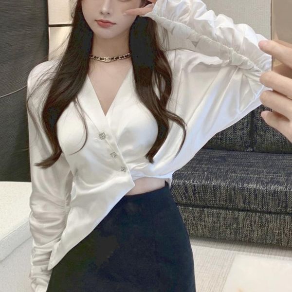 women's blouses & shirts white casual elegant blouse autumn 2021 long sleeve france korean chic women irregular high street designer cl
women's blouses & shirts white casual elegant blouse autumn 2021 long sleeve france korean chic women irregular high street designer cl