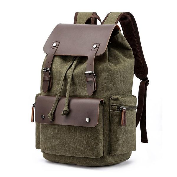 backpack fashion vintage leather military canvas men's school bag drawstring women 2021 bagpack male rucksack
backpack fashion vintage leather military canvas men's school bag drawstring women 2021 bagpack male rucksack