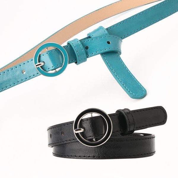20 year new round buckle women's belt leisure and versatile student fashionable simple dress decorative, Black;white
20 year new round buckle women's belt leisure and versatile student fashionable simple dress decorative, Black;white