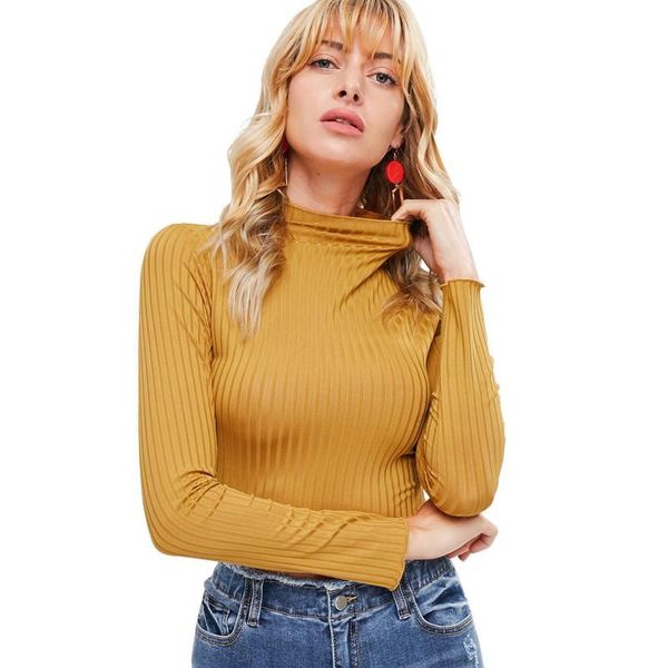 women's t-shirt long sleeve crop tshirt women summer turtleneck slim fashion harajuku ribbed stretch knitted short tee shirt f, White
women's t-shirt long sleeve crop tshirt women summer turtleneck slim fashion harajuku ribbed stretch knitted short tee shirt f, White