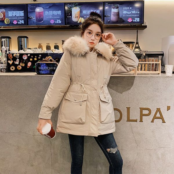 fashion winter jacket women large fur collar casual warm thickness padded outwear lady hooded parkas 210512, Black
fashion winter jacket women large fur collar casual warm thickness padded outwear lady hooded parkas 210512, Black