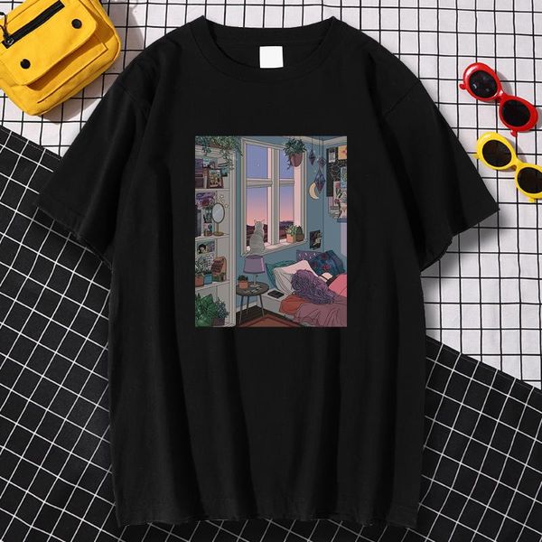 men's t-shirts fashion retro t-shirt spring and summer comfortable room with cat simple print shirt short-sleeved, White;black
men's t-shirts fashion retro t-shirt spring and summer comfortable room with cat simple print shirt short-sleeved, White;black