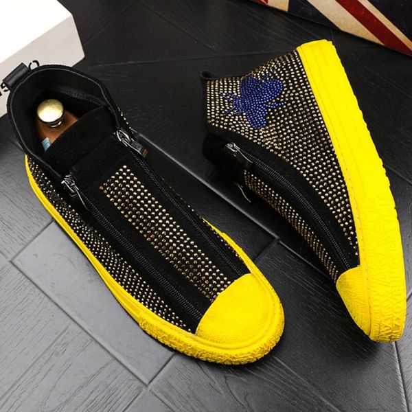 fashion menbritish style boots men zipper causal luxury shoes red black bottom rubber for male b14
fashion menbritish style boots men zipper causal luxury shoes red black bottom rubber for male b14