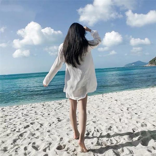 women's swimwear may female beach 2021 dress for outwear cover up cotton shirt long sleeve windy clothing sierra surfer outings tunic s, White;black
women's swimwear may female beach 2021 dress for outwear cover up cotton shirt long sleeve windy clothing sierra surfer outings tunic s, White;black