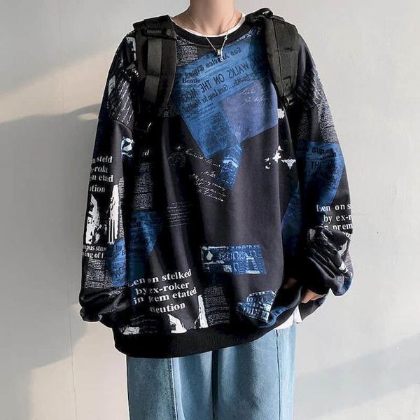 men's hoodies & sweatshirts spring printed male spaper sleeve long korean student shirt loose harajuku trend sweatshirt all streetwear, Black
men's hoodies & sweatshirts spring printed male spaper sleeve long korean student shirt loose harajuku trend sweatshirt all streetwear, Black