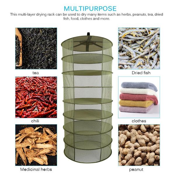 heavy duty drying rack hanging dry net 60cm 8 layers with opening design for herbs flowers beans army green black as shown
heavy duty drying rack hanging dry net 60cm 8 layers with opening design for herbs flowers beans army green black as shown