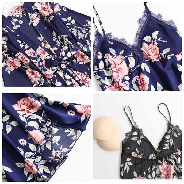 sleepwear 5 peices sleep lounge pajama set satin sleepwear summer winter fashion flower pajamas for women robe 5e5y 6swa, Black;red
sleepwear 5 peices sleep lounge pajama set satin sleepwear summer winter fashion flower pajamas for women robe 5e5y 6swa, Black;red