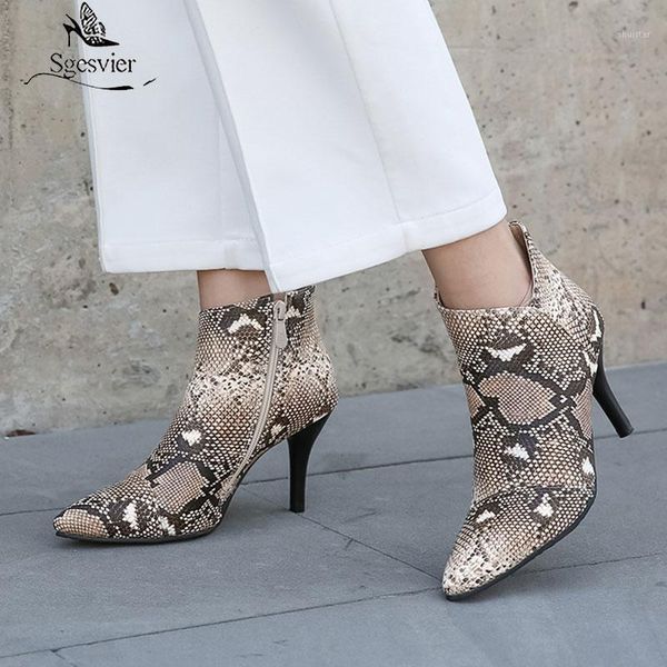 boots sgesvier snake skin pu ankle women high spike heels booties female party shoes ladies pointy toe autumn1, Black
boots sgesvier snake skin pu ankle women high spike heels booties female party shoes ladies pointy toe autumn1, Black