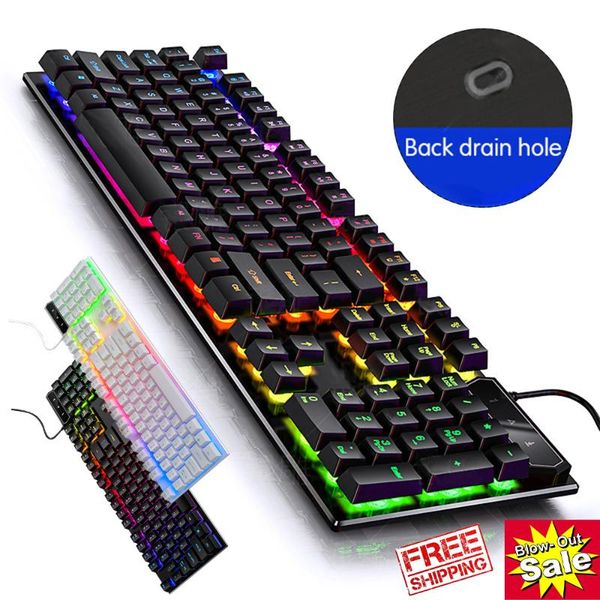 mechanical keyboard wired gaming mix rainbow backlit rgb waterproof computer game robotic for deskmice
mechanical keyboard wired gaming mix rainbow backlit rgb waterproof computer game robotic for deskmice