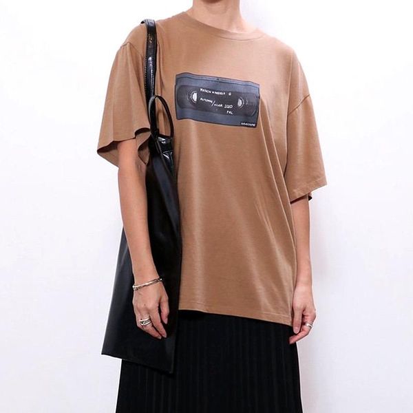 women's t-shirt old-fashioned cassette tape brown vintage t shirts women cotton oversized o-neck summer tees 2021streetwear ladies y2k, White
women's t-shirt old-fashioned cassette tape brown vintage t shirts women cotton oversized o-neck summer tees 2021streetwear ladies y2k, White