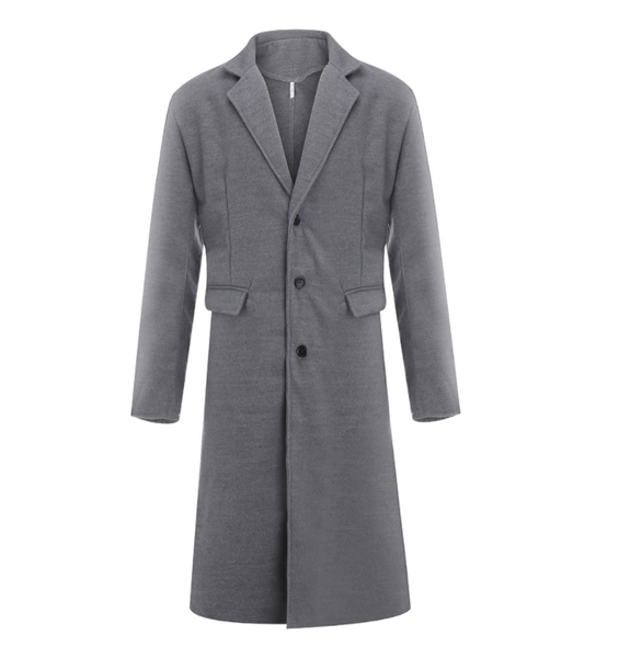 men's wool & blends 2021 fashion solid color european and american british long woolen coat double-sided, Black
men's wool & blends 2021 fashion solid color european and american british long woolen coat double-sided, Black