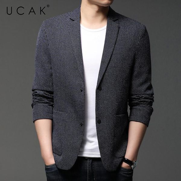 men's suits & blazers ucak brand arrival streetwear men masculino and suit jackets male slim fit business casual striped blazer coat u8, White;black
men's suits & blazers ucak brand arrival streetwear men masculino and suit jackets male slim fit business casual striped blazer coat u8, White;black