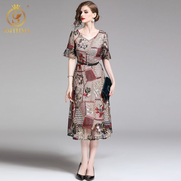 arrive summer dress mesh embroidery elegant women party vestidos 210520, Black;gray
arrive summer dress mesh embroidery elegant women party vestidos 210520, Black;gray