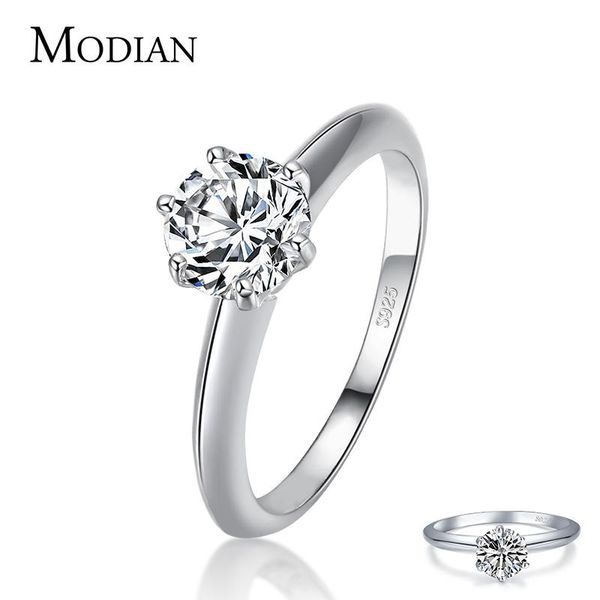cluster rings modian 100% 925 sterling silver shine classic zircon fashion ring for women wedding fine jewelry with box anillo, Golden;silver
cluster rings modian 100% 925 sterling silver shine classic zircon fashion ring for women wedding fine jewelry with box anillo, Golden;silver