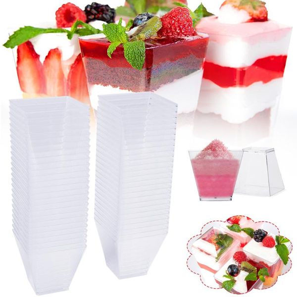 disposable cups & straws 50pcs 60ml plastic clear portion transparent trapezoidal food container for jelly yogurt mousses dessert baking
disposable cups & straws 50pcs 60ml plastic clear portion transparent trapezoidal food container for jelly yogurt mousses dessert baking