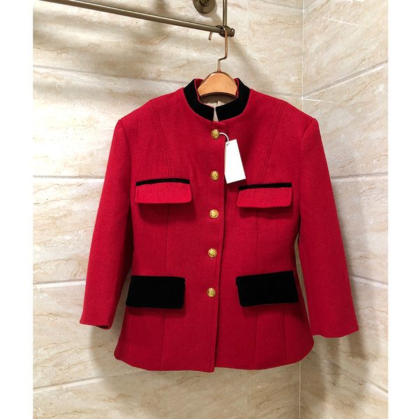 fashion red equestrian tweed patchwork jacket women velvet stand collar gold single breasted pockets designer autumn winter jacket, Black;brown
fashion red equestrian tweed patchwork jacket women velvet stand collar gold single breasted pockets designer autumn winter jacket, Black;brown
