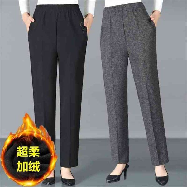 autumn winter mother clothing plus velvet warm pants middle-aged womens high-waist straight-leg casual trousers plus size pants, Black;white
autumn winter mother clothing plus velvet warm pants middle-aged womens high-waist straight-leg casual trousers plus size pants, Black;white