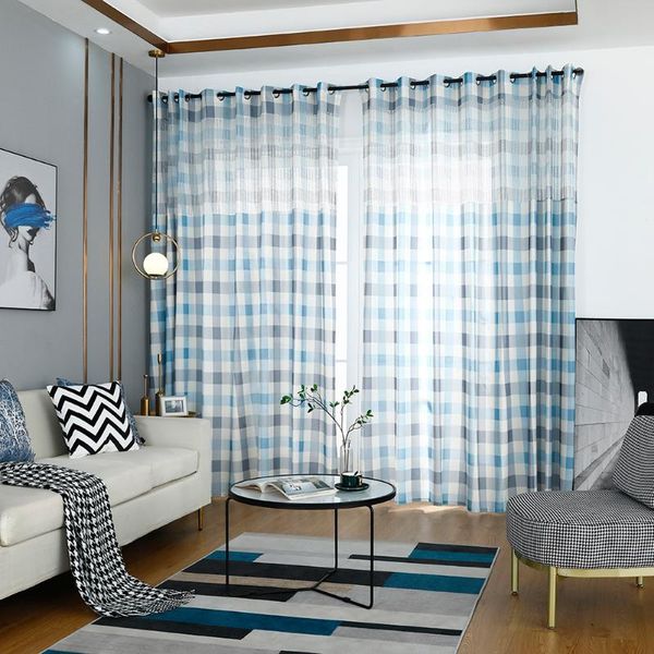 1pcs modern geometry plaid windows tulle curtains translucent screening yarn drapes panel sheer for living room bedroom curtain
1pcs modern geometry plaid windows tulle curtains translucent screening yarn drapes panel sheer for living room bedroom curtain