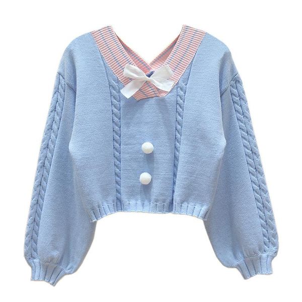 women's sweaters korean style white knitted sweater women sweet v neck with bow vintage pullover femme long sleeve knitwear crop pink j, White;black
women's sweaters korean style white knitted sweater women sweet v neck with bow vintage pullover femme long sleeve knitwear crop pink j, White;black