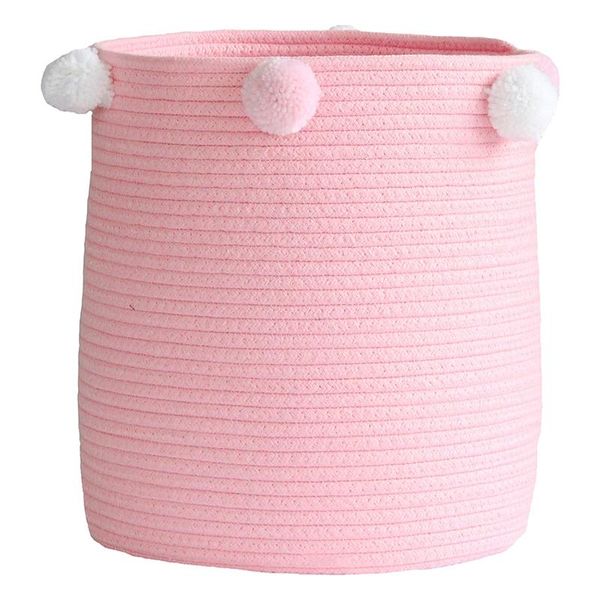 large woven cotton rope storage basket baby laundry hamper bin baskets for organize toy diaper home decor-pink bags
large woven cotton rope storage basket baby laundry hamper bin baskets for organize toy diaper home decor-pink bags