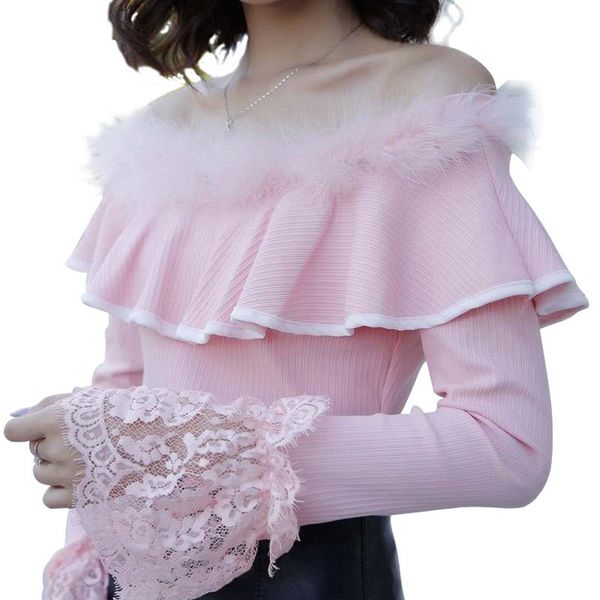 women's blouses & shirts women blouse autumn winter flare sleeve floral lace shirt slash neck off shoulder blusas ruffles female short, White
women's blouses & shirts women blouse autumn winter flare sleeve floral lace shirt slash neck off shoulder blusas ruffles female short, White