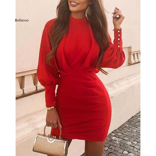 solid red women dress autumn winter full sleeve casual office ladies slim hollow backless party dresses, Black;gray
solid red women dress autumn winter full sleeve casual office ladies slim hollow backless party dresses, Black;gray