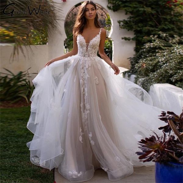 other wedding dresses bohemia plus size boho spaghetti strap dress a-line lace appliques tulle bridal robes beach vestido de noiva, White
other wedding dresses bohemia plus size boho spaghetti strap dress a-line lace appliques tulle bridal robes beach vestido de noiva, White