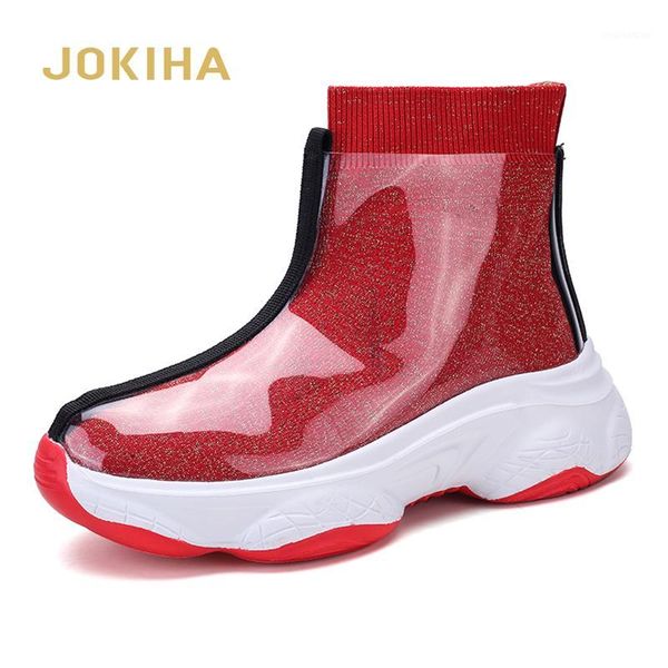 boots 2021 autumn women wind thick with short all-match socks transparent jelly shoes1, Black
boots 2021 autumn women wind thick with short all-match socks transparent jelly shoes1, Black