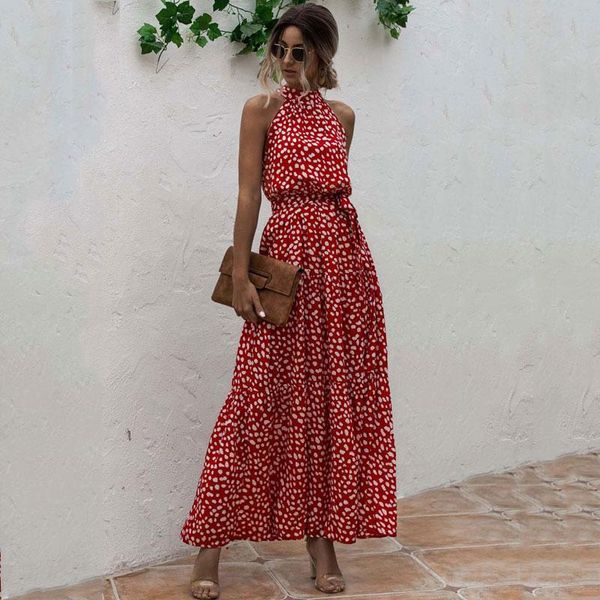 casual dresses 2021 summer boho maxi dress women elegant long party ladies sleeveless halter bohemian floral robe femme red green, Black;gray
casual dresses 2021 summer boho maxi dress women elegant long party ladies sleeveless halter bohemian floral robe femme red green, Black;gray