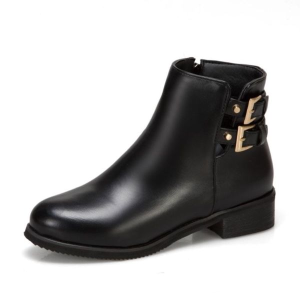 ankle boots for women round toe low heel zipper buckle decoration shoes solid color outdoor footwear plus size 32-43, Black
ankle boots for women round toe low heel zipper buckle decoration shoes solid color outdoor footwear plus size 32-43, Black