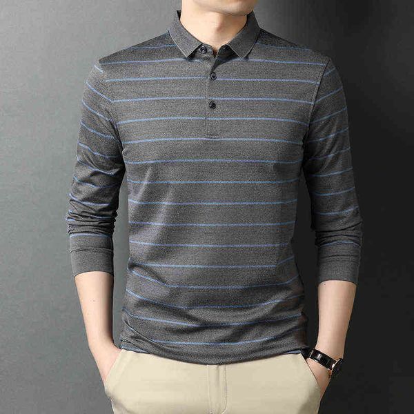 spring 2021 men's polo shirt men's long sleeve t-shirt young and middle-aged striped casual bottomed shirt, White;black
spring 2021 men's polo shirt men's long sleeve t-shirt young and middle-aged striped casual bottomed shirt, White;black