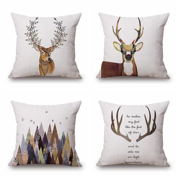 45x45cm/17.7x17.7'' elk antlers deer mountain printed linen cotton decorative chair sofa cushion cover home wedding pillow case cu
45x45cm/17.7x17.7'' elk antlers deer mountain printed linen cotton decorative chair sofa cushion cover home wedding pillow case cu