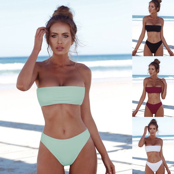 bikini suit spring new nylon solid women's beach swimsuit set with bra a11709, White;black
bikini suit spring new nylon solid women's beach swimsuit set with bra a11709, White;black