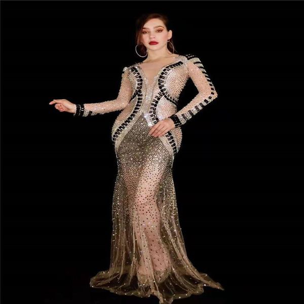party decoration t62 women stage costume crystal evening long dress birthday perspective rhinestone skirt diamond outfit dj clothing
party decoration t62 women stage costume crystal evening long dress birthday perspective rhinestone skirt diamond outfit dj clothing